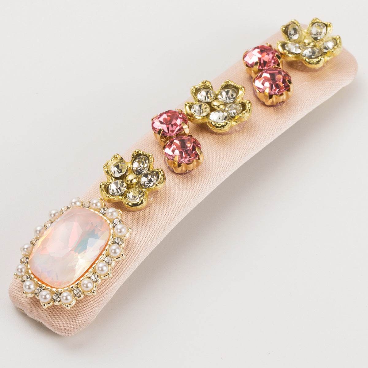 Metal Crystal Snap Hair Clips Hair Barrettes