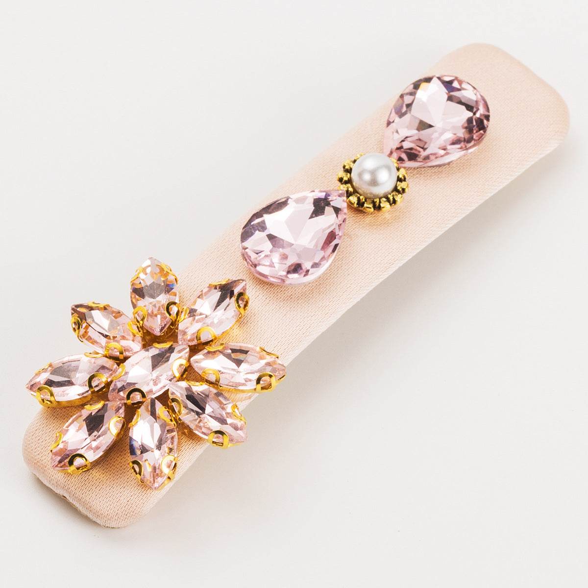 Rhinestone Metal Snap Hair Clips Crystal Hair Barrettes