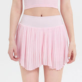 Irregular hem Athletic Skirts with Shorts and Pockets