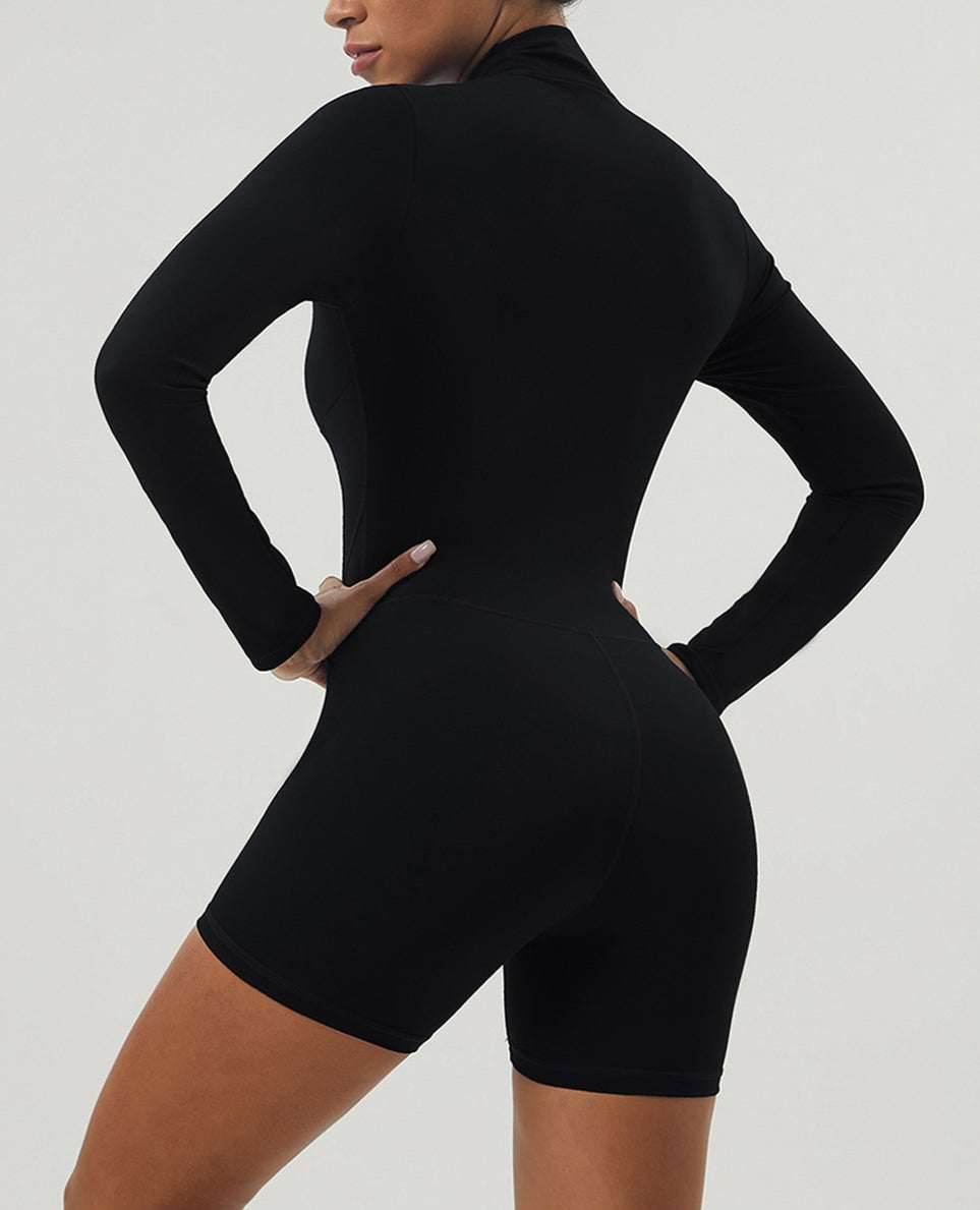 Half Zipper Sports Jumpsuits