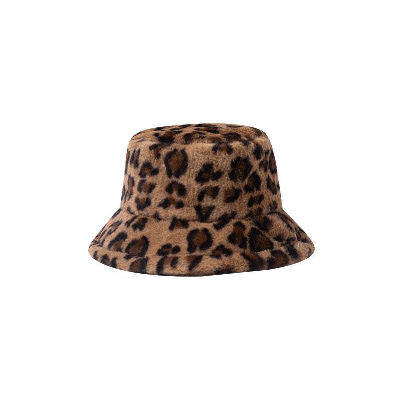 Faux Fur Winter Bucket Hat Fuzzy Warm Fisherman Cap