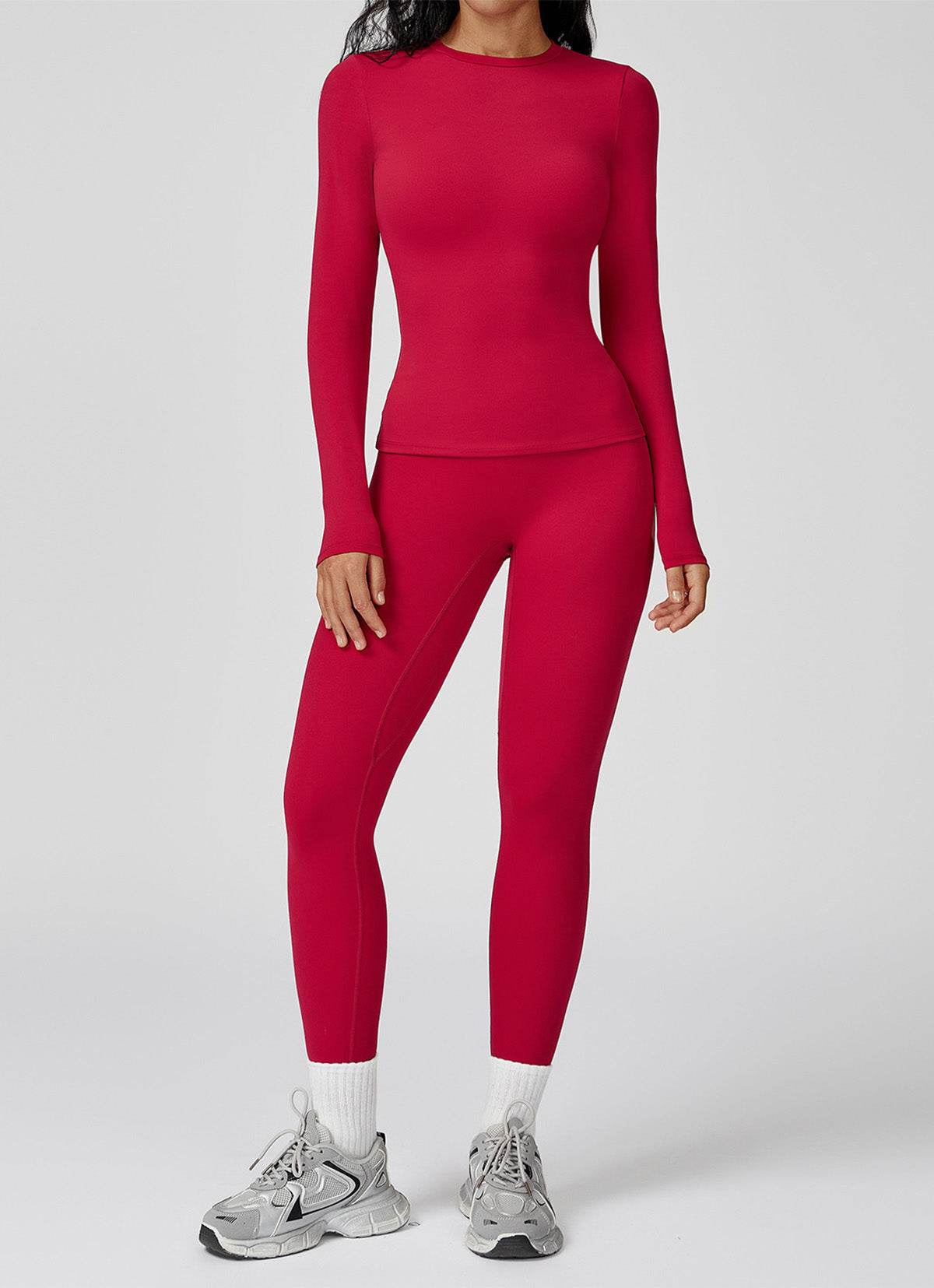 Sports Wear with Long Sleeve T-Shirt and Leggings