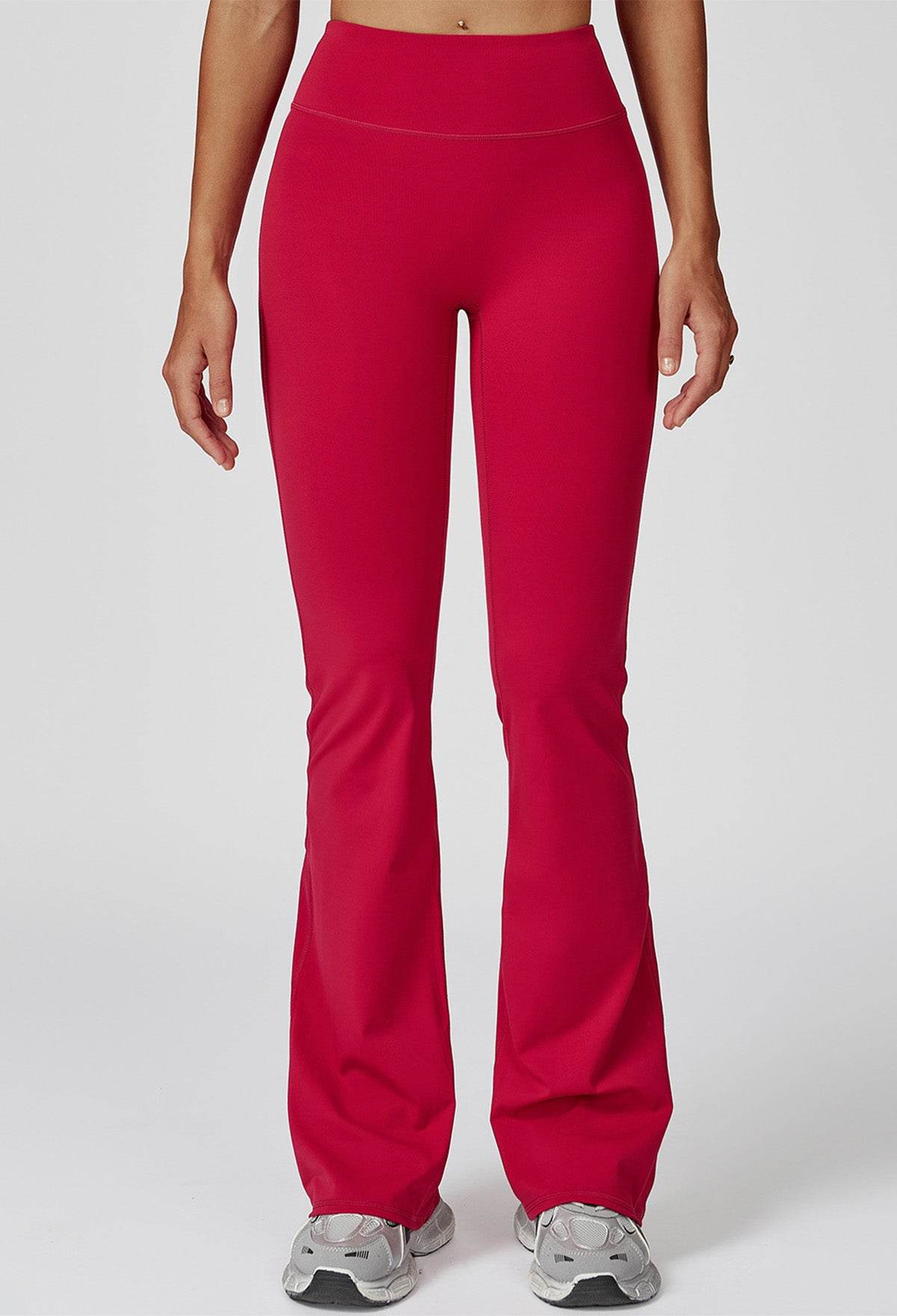 No Front Seam High Waist Sports Flared Leg Pants
