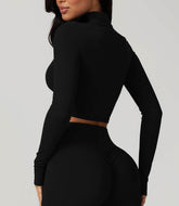 Zipper Yoga Long Sleeve T-Shirt