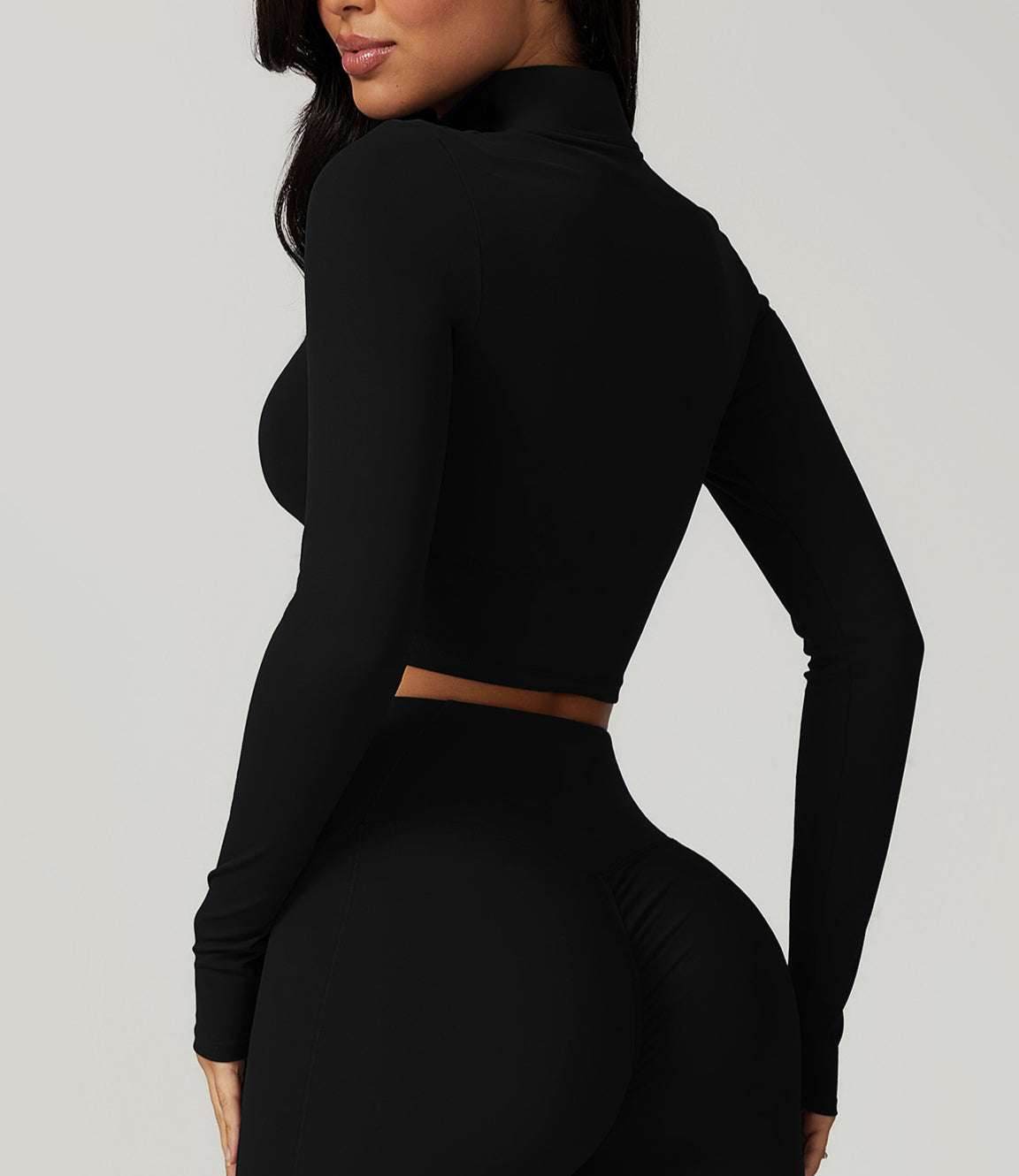 Zipper Yoga Long Sleeve T-Shirt