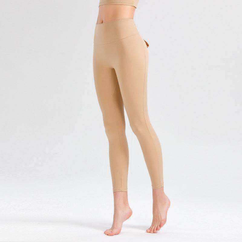 Bow Ribbon Yoga Leggings - Light Brown