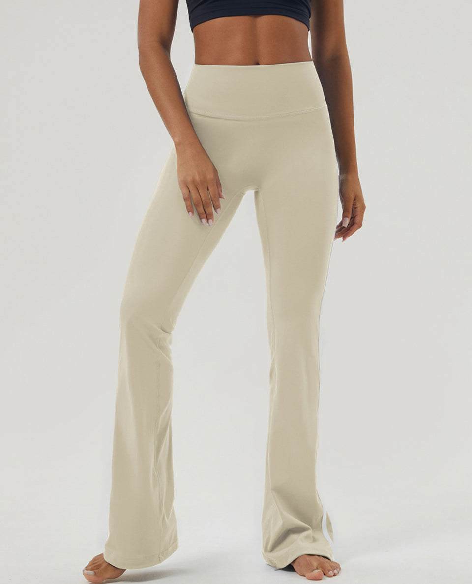 Side Stripe High Waist Fitness Flare Pants