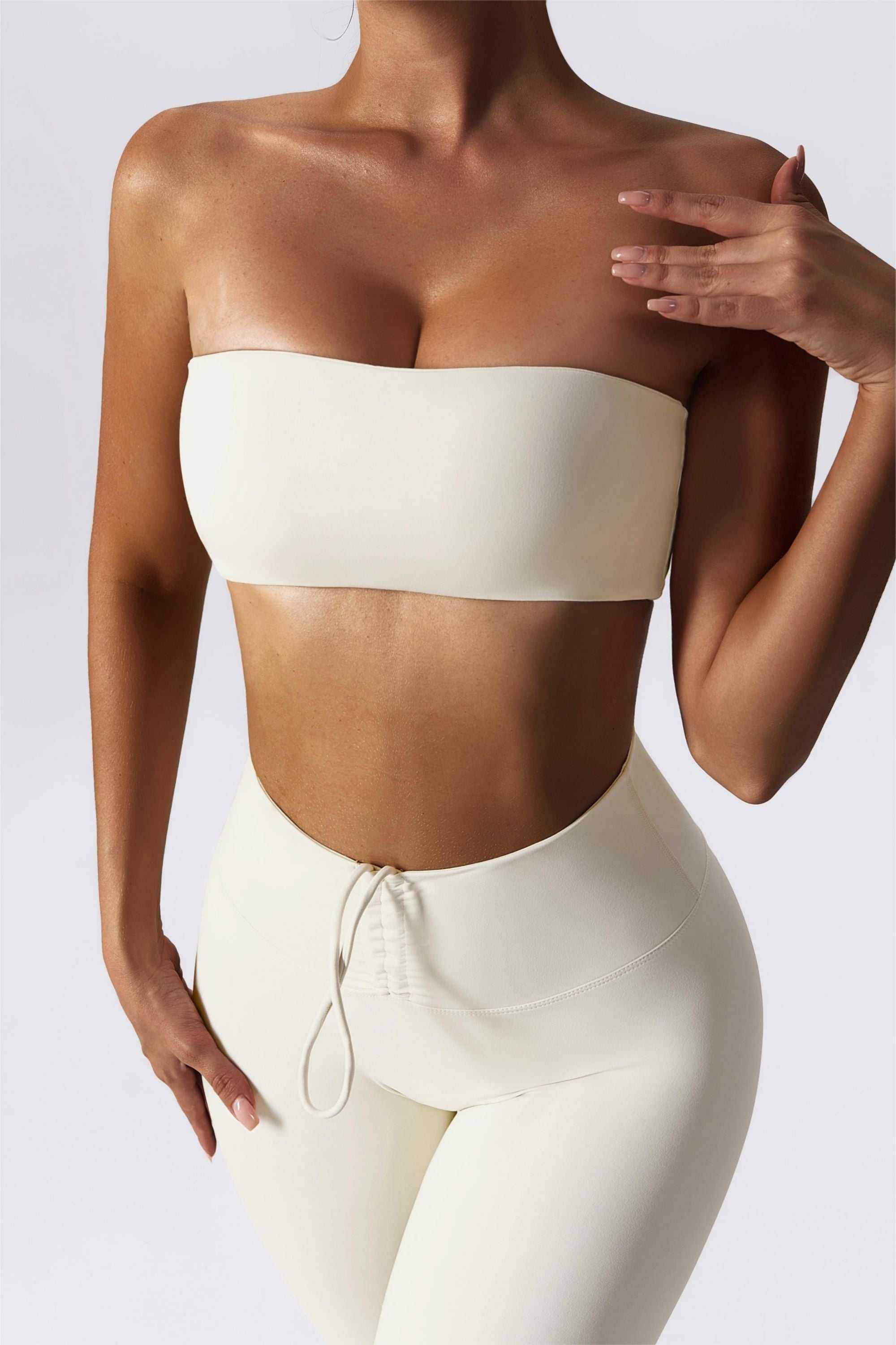 One Piece Bandeau Bra - Oatmeal Apricot