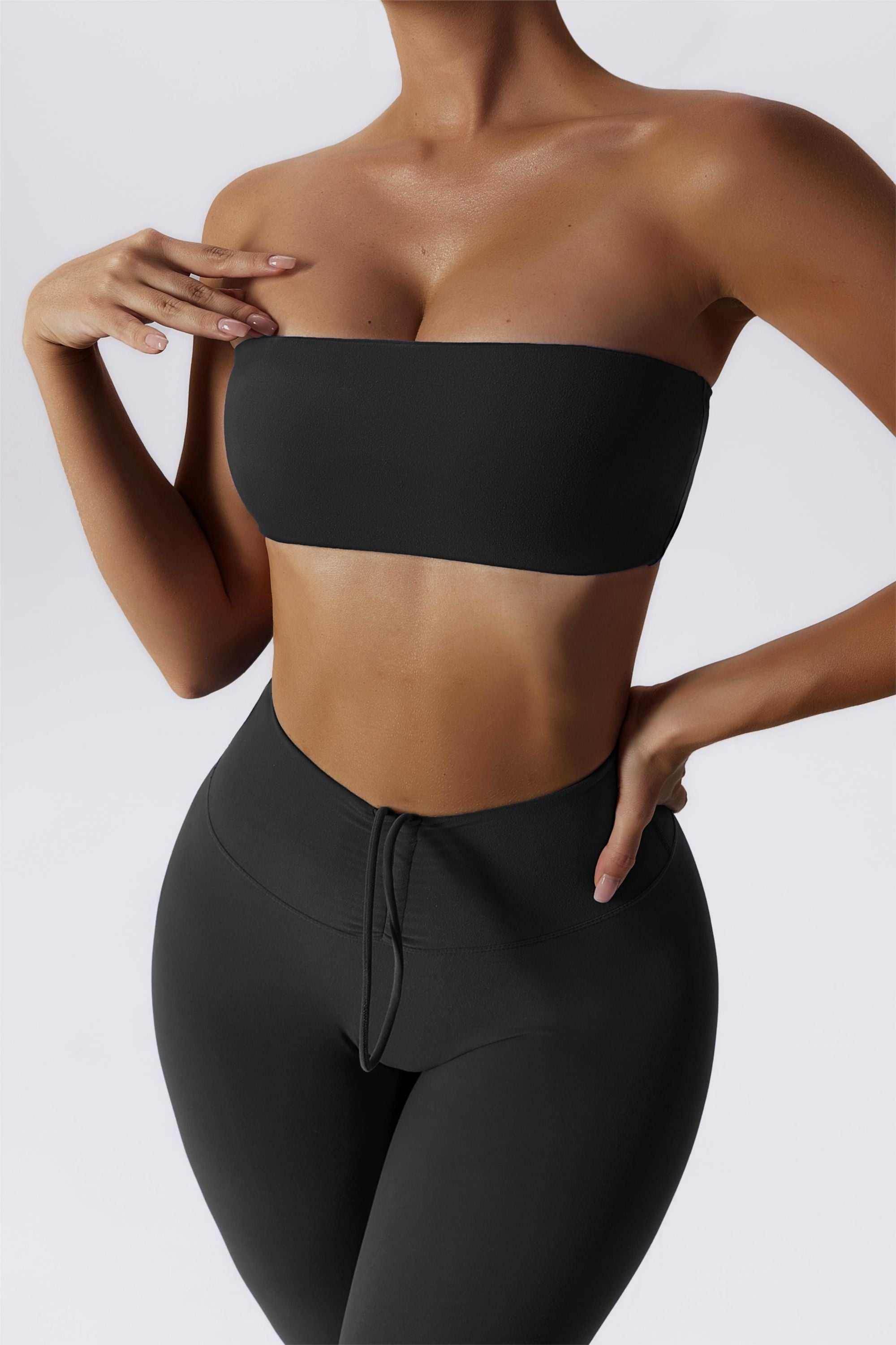 One Piece Bandeau Bra - Black