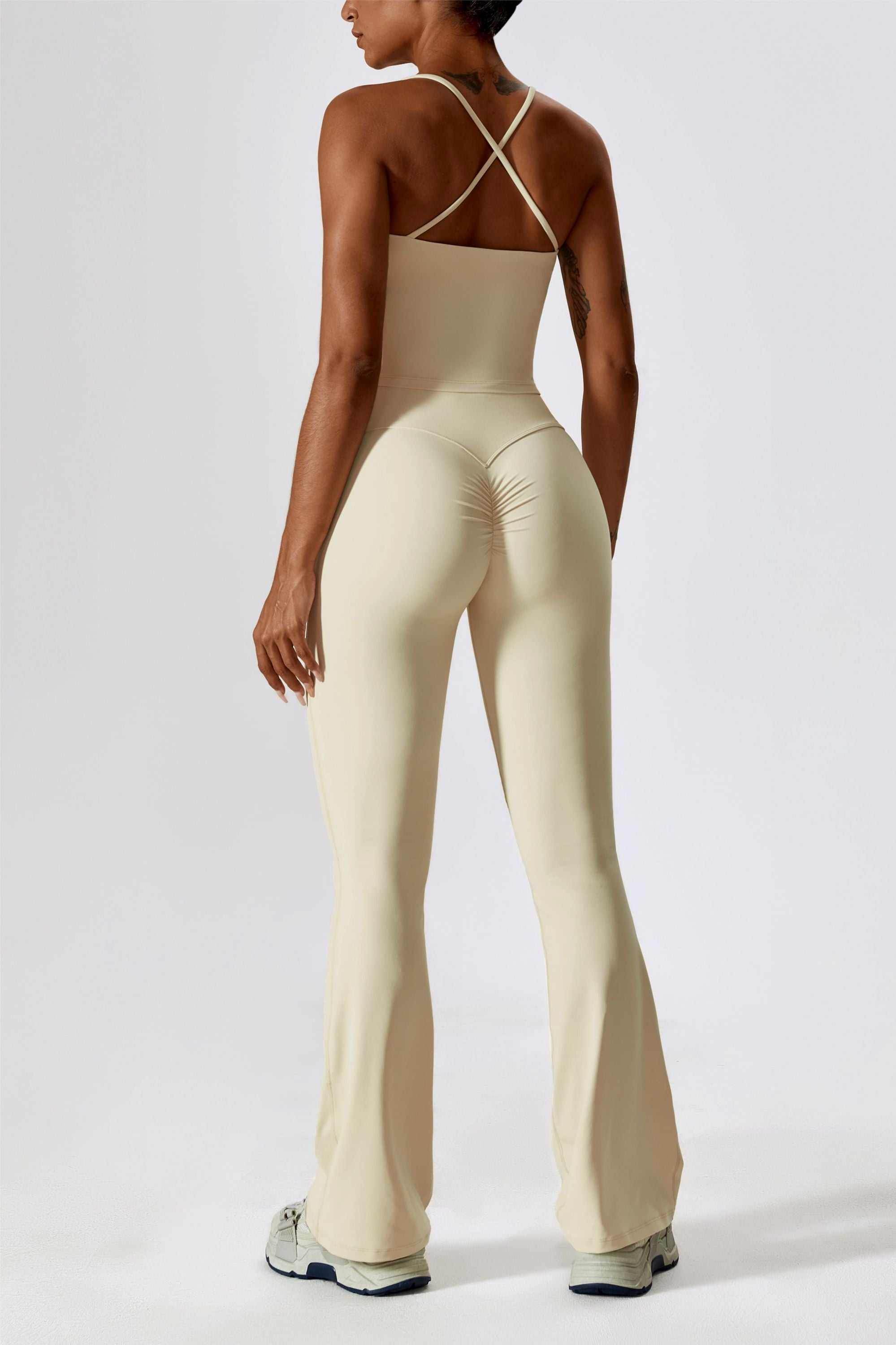 Square Neck Crossover Strap Tank Top