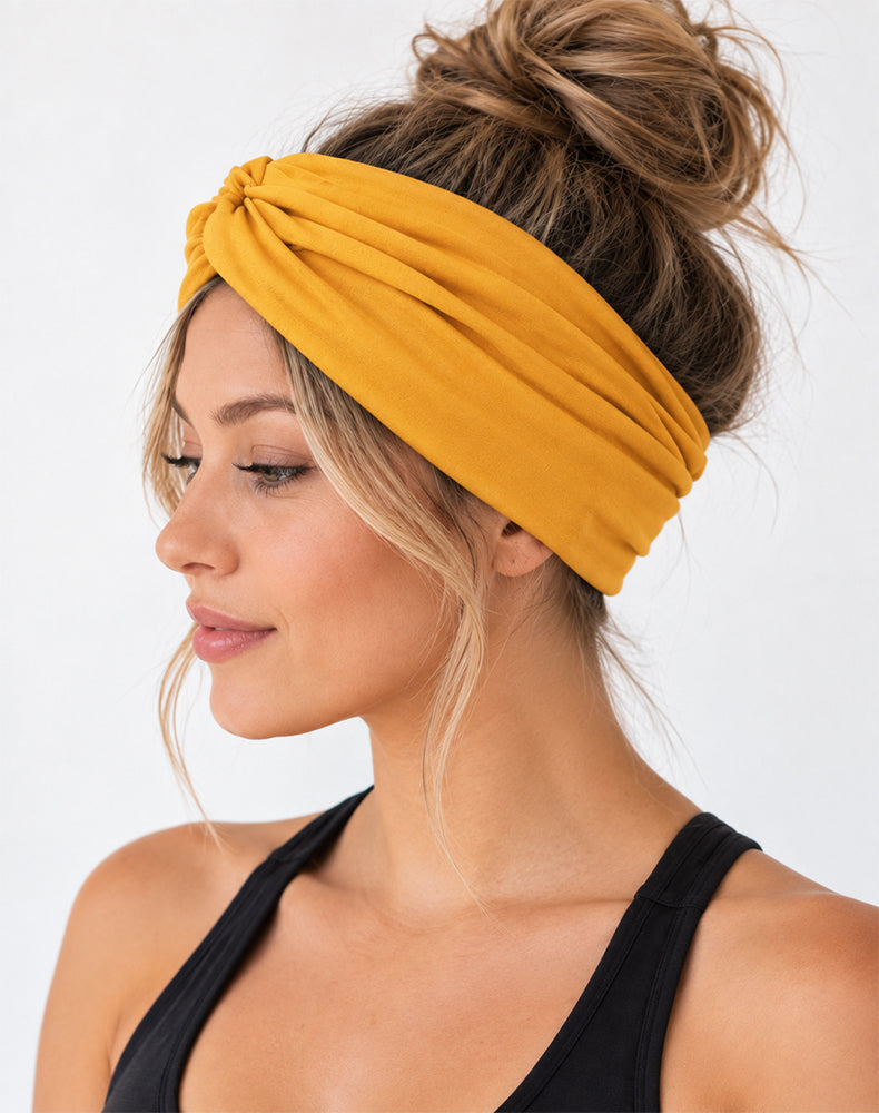 Elastic Wide Knotted Yoga &amp; Workout Headbands