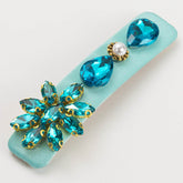 Rhinestone Metal Snap Hair Clips Crystal Hair Barrettes