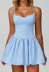 Cross Back Tennis Dresses with Short and Pocket