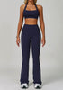 Activewear Set with Halter Sports Bra and Flared Pant