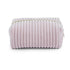 Vertical Stripes Corduroy Cosmetic Bag | Ideal for Travel Essentials