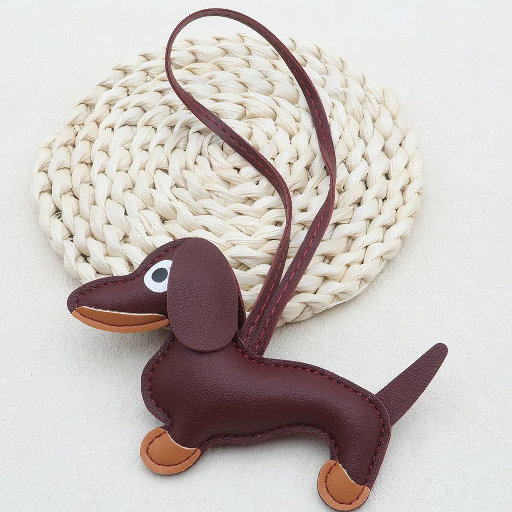 Cute Leather Dachshund Keychain | For Pet and Accessory Lovers