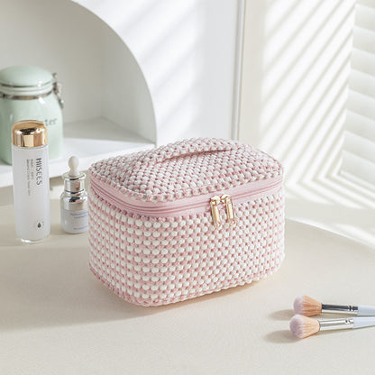 Large Capacity Corduroy Makeup Bag | Stylish &amp; Spacious Organizer