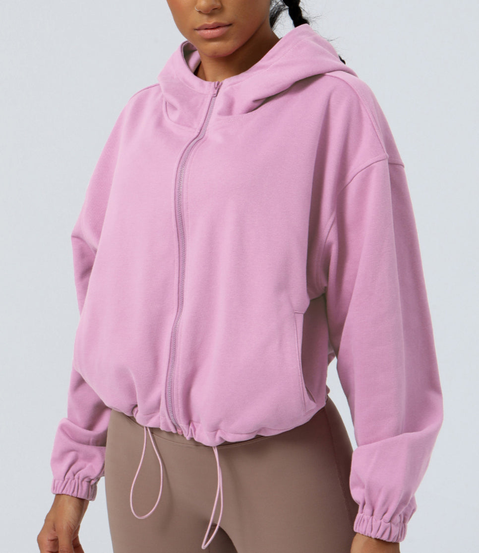 Loose Workout Hoodies With Zipper