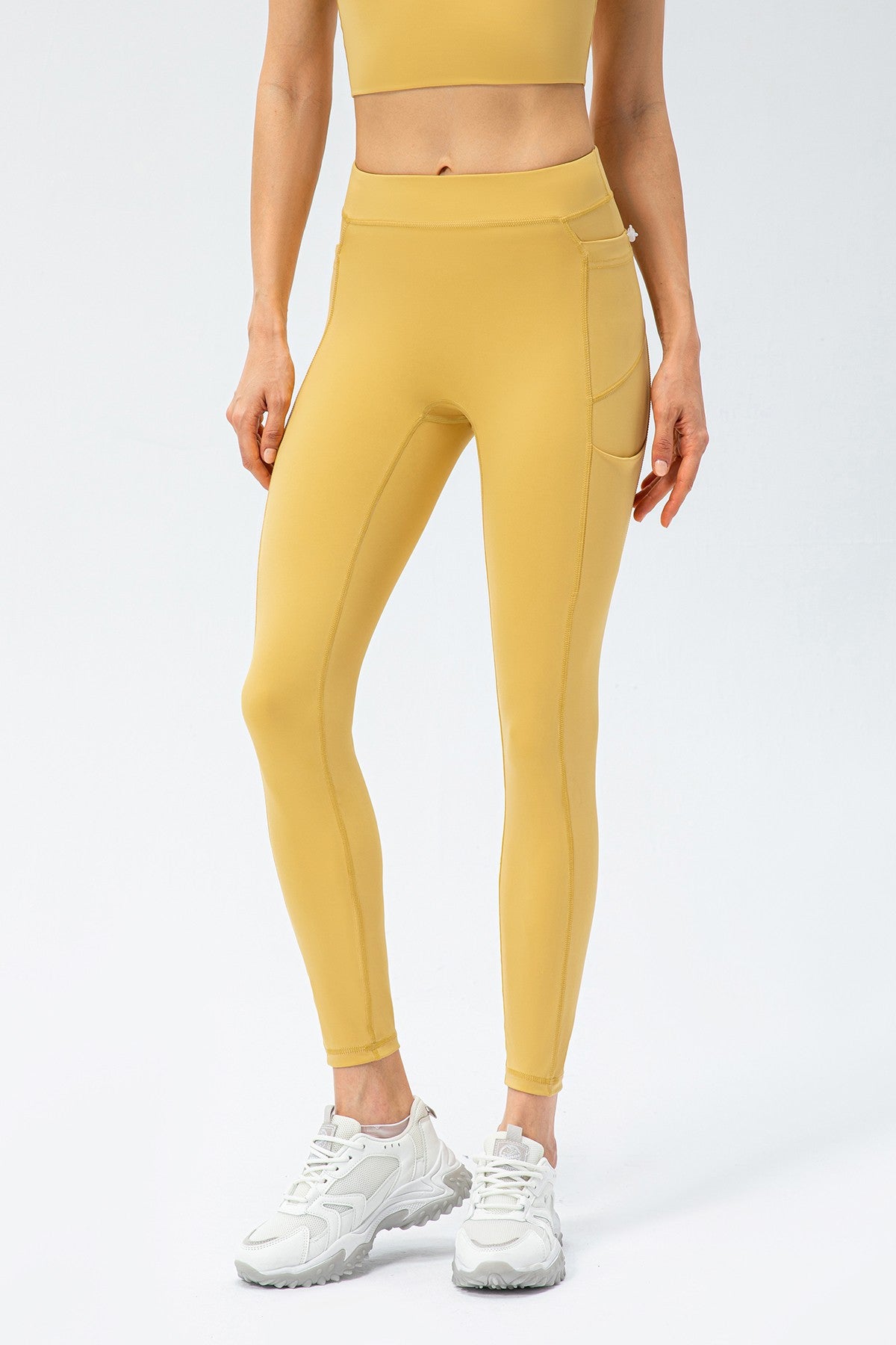 No Front Seam Leggings with Multi-Pockets