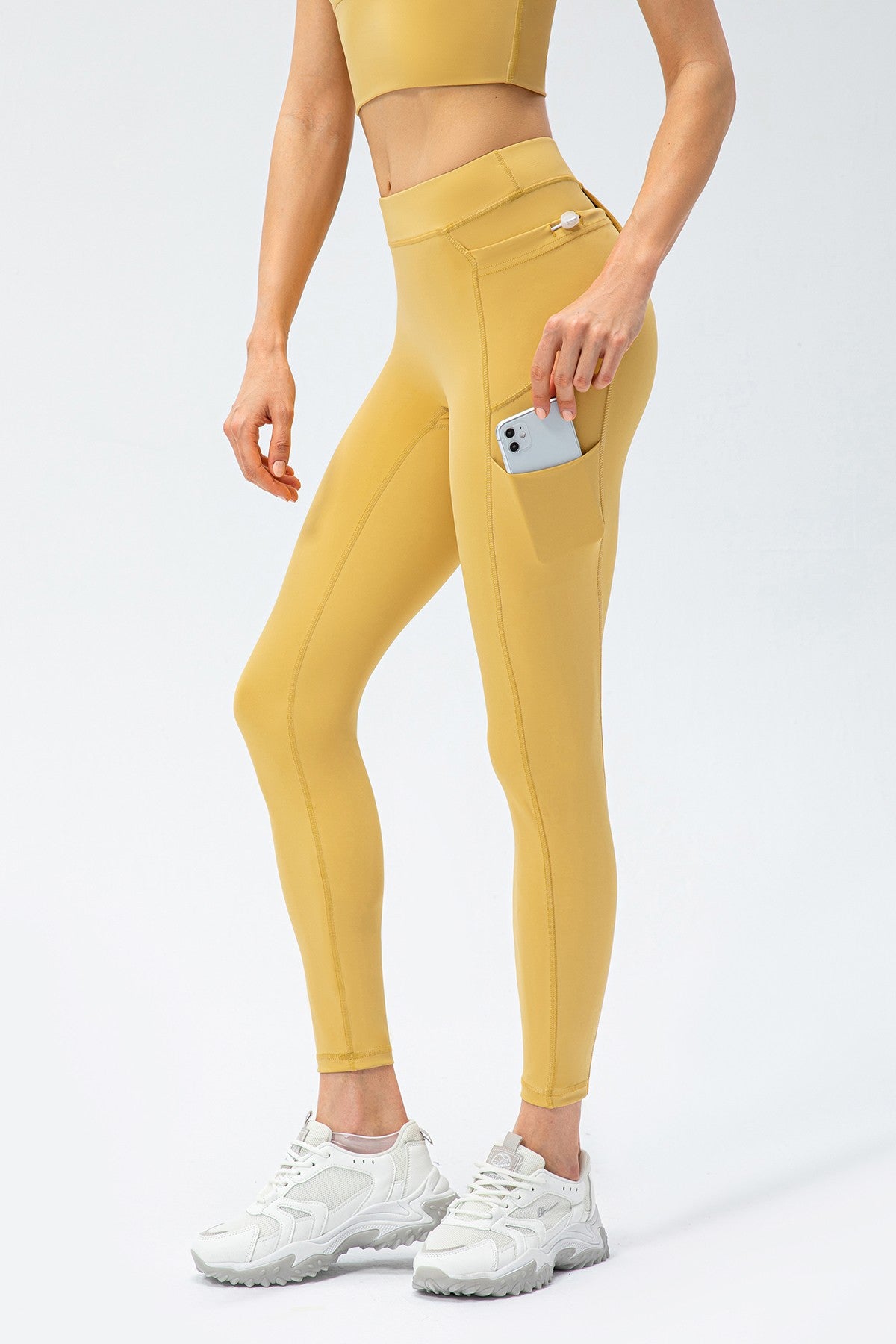 No Front Seam Leggings with Multi-Pockets