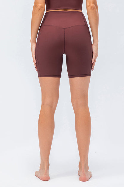 Ribbed High-Rise Crossover Shorts