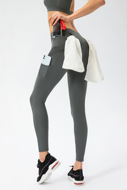 No Front Seam Leggings with Multi-Pockets