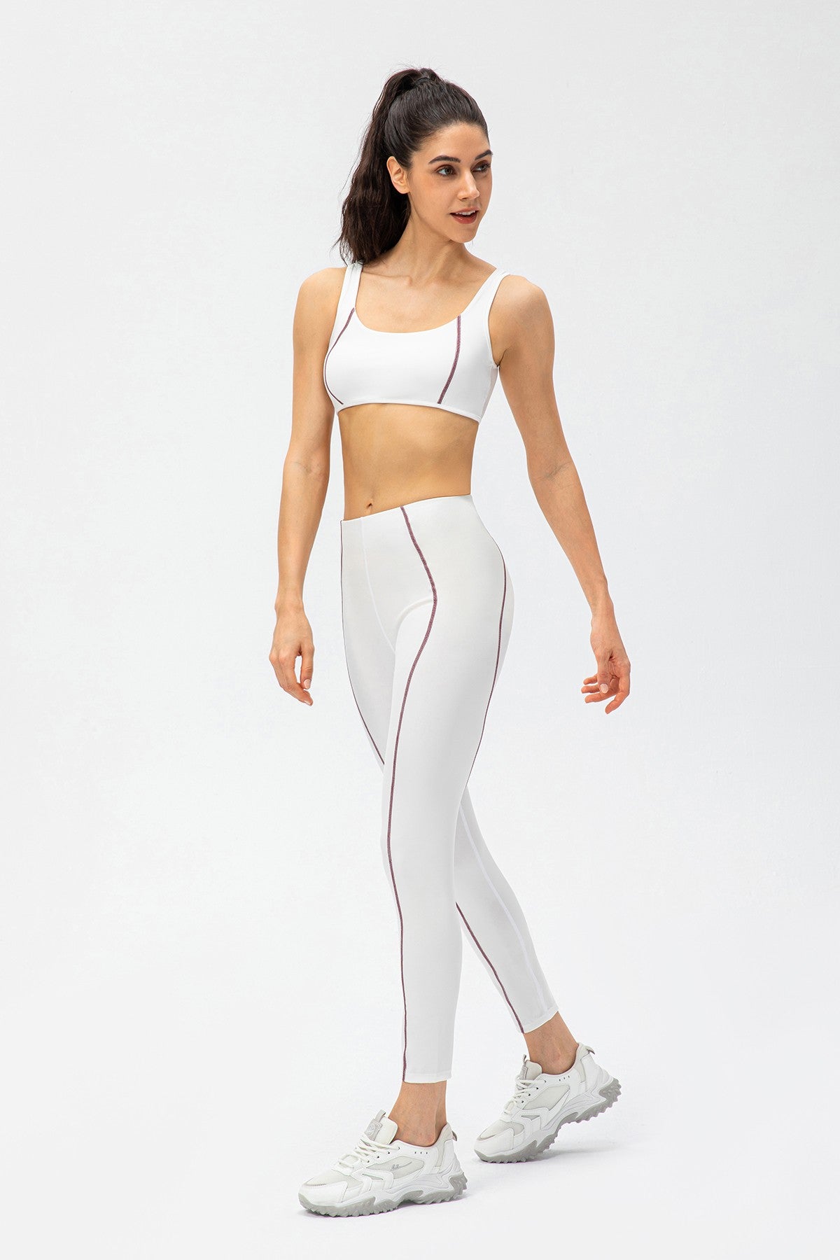 Contrast Trim High Waisted Ankle Leggings - Sleek Design &amp; Perfect Fit