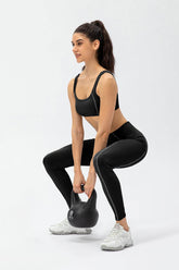 Contrast Trim Back Cutout Sports Bra