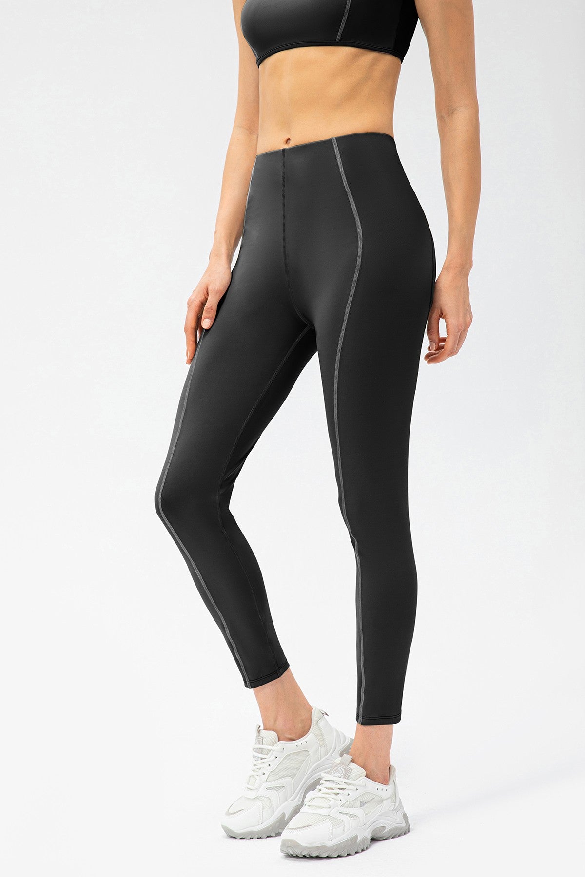 Contrast Trim High Waisted Ankle Leggings - Sleek Design &amp; Perfect Fit