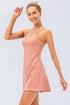 Spaghetti Straps Tennis Dress with Built-in Short - Stylish Sportswear