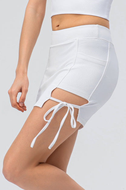 Ribbed Athletic Skirts with Bandage | Stylish &amp; Supportive Activewear