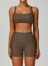 Ribbed Activewear Set with Sports Bra and Short