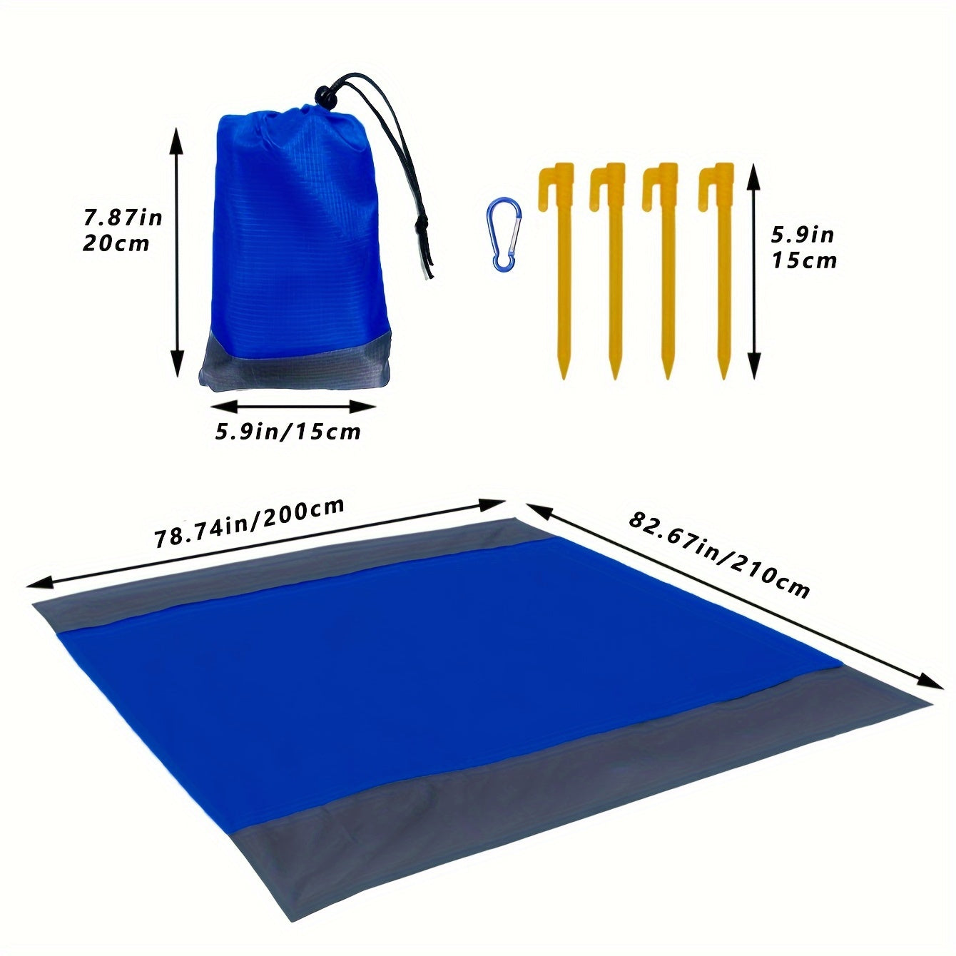 Striped Sand-Free Waterproof Beach Mat