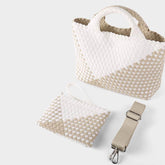 Handmade Woven Tote Bag Neoprene Handbag