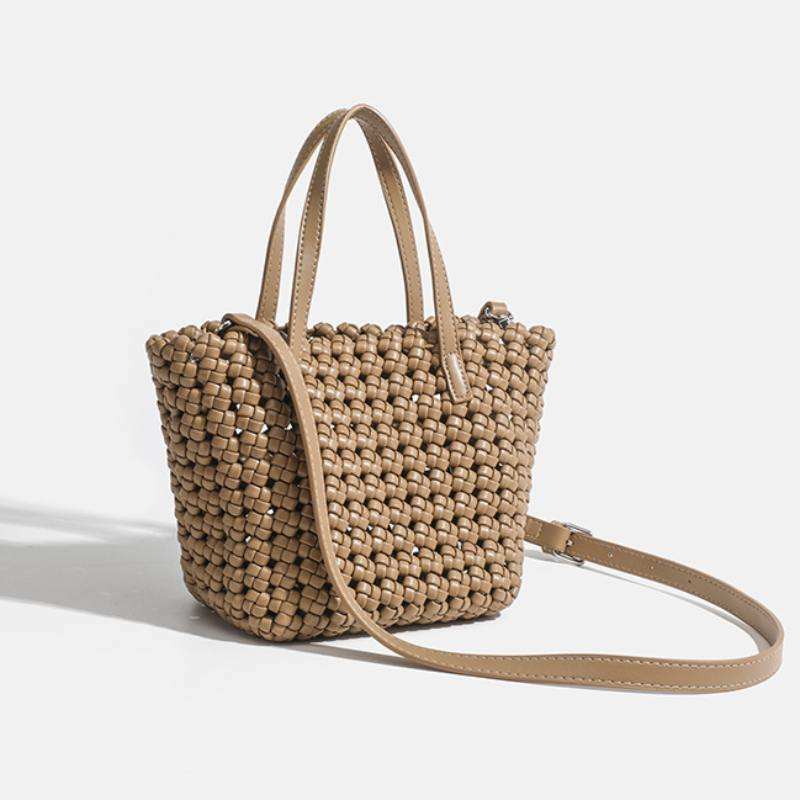 PU Woven Simple Handbag | Elegant &amp; Versatile Daily Accessory