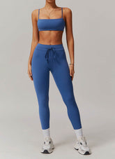 Sports Sets with Thin Strap Bra and Leggings