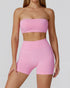 Athletic Wear with Strapless Tube Top and Short
