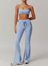 Sports Sets with Thin Strap Bra and Flare Pants