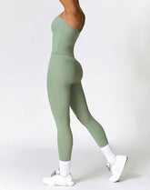 Athletic Wear with Criss Cross Back Tank Top and Legging
