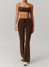 Sports Sets with Thin Strap Bra and Flare Pants
