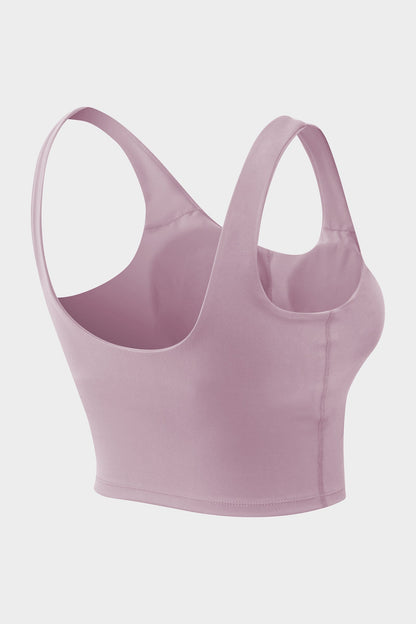 Longline Crop Tops with Built-in Bra - Stylish &amp; Supportive Tops