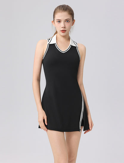 Tennis Dresses Polo Golf Dress with Built in Bra and Shorts