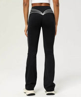 High Waist Black Yoga Flared Pant