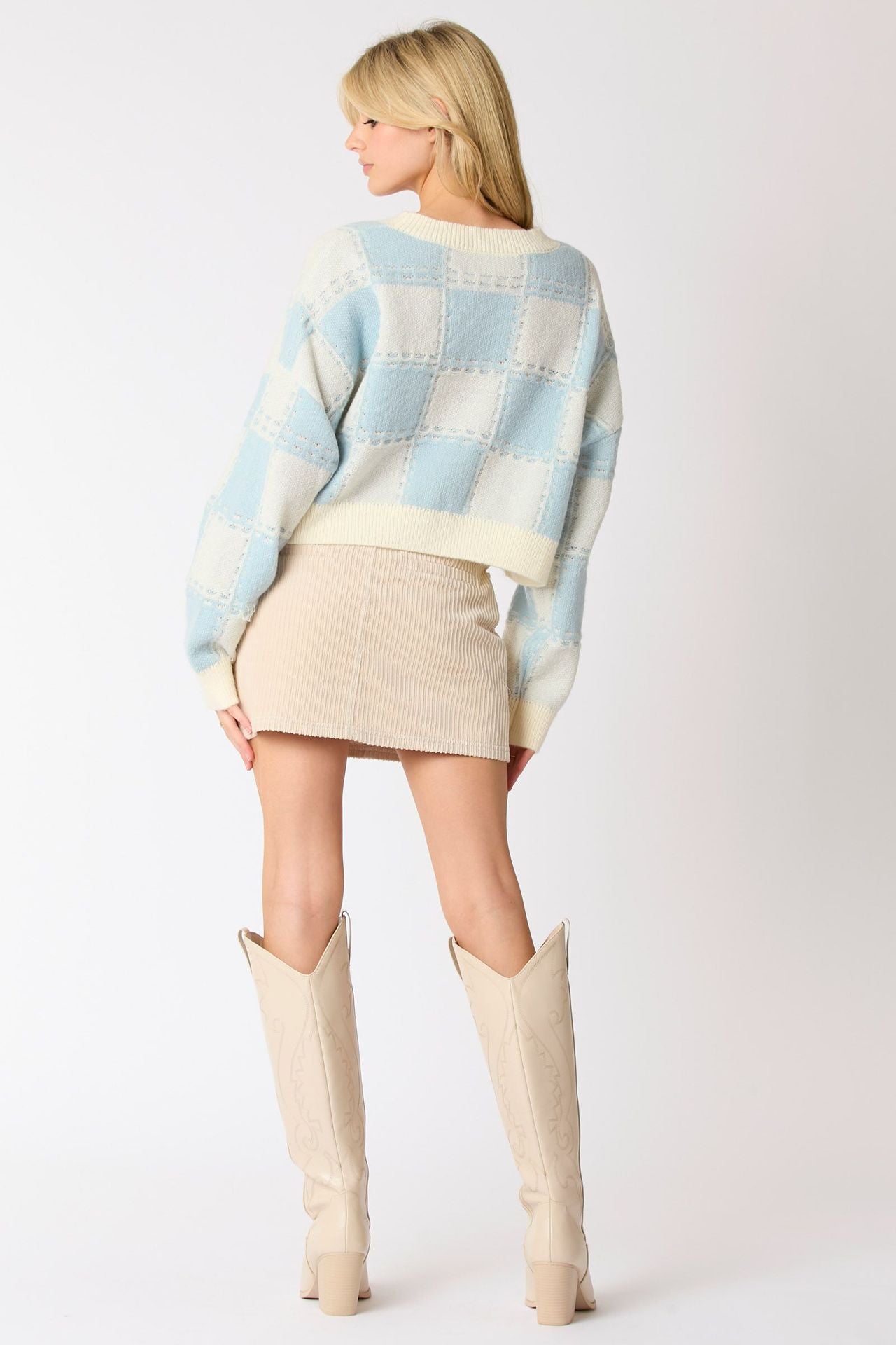 Cropped Casual Vintage Pullover Sweater