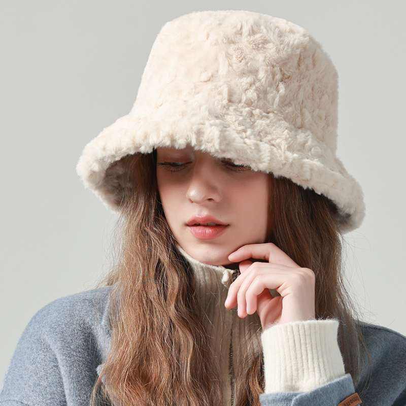 Solid Color Fuzzy Bucket Hat | Stylish &amp; Cozy Winter Essential