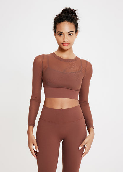 Mesh Long Sleeve Workout T-Shirt