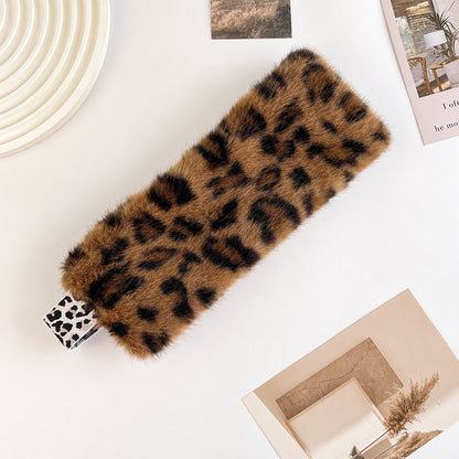 Leopard Faux Fur Warm Winter Wide Headband
