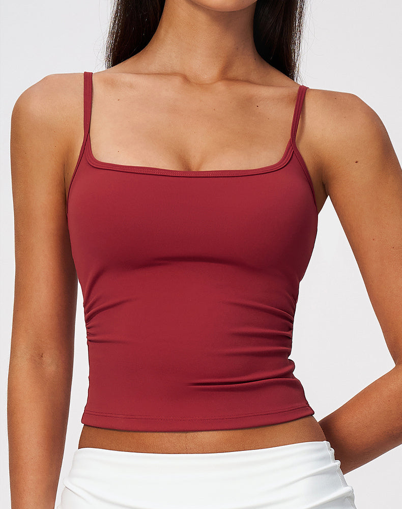 Adjustable Spaghetti Straps Basic Sports Tank Tops