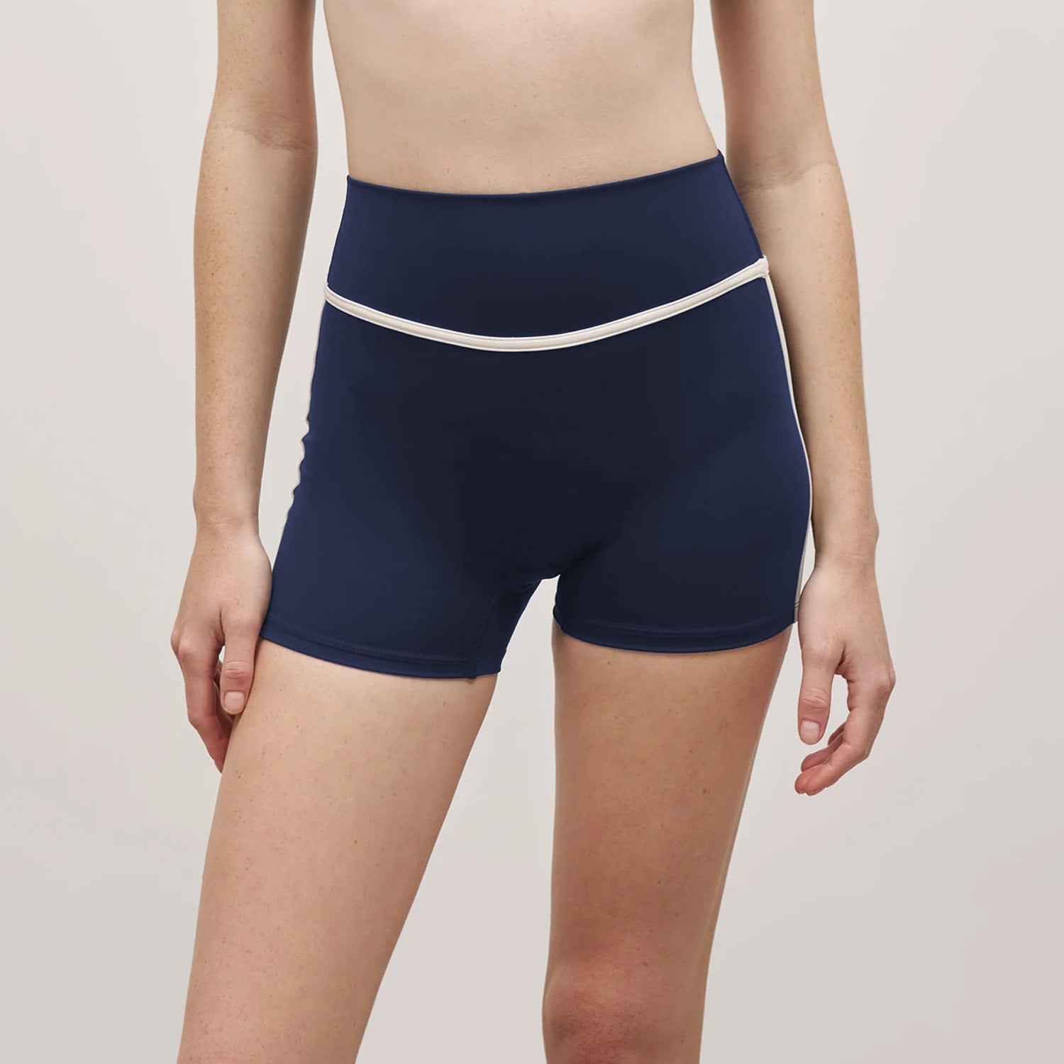 Color Block Biker Shorts V High Waisted Yoga Athletic Short