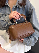 PU Leather Pouch Open Flat Cosmetic Bags with Handle